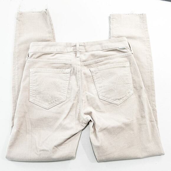 Mother Looker Ankle Fray Hopscotch Corduroy Textured Denim Jeans Size 25 - Picture 3 of 10
